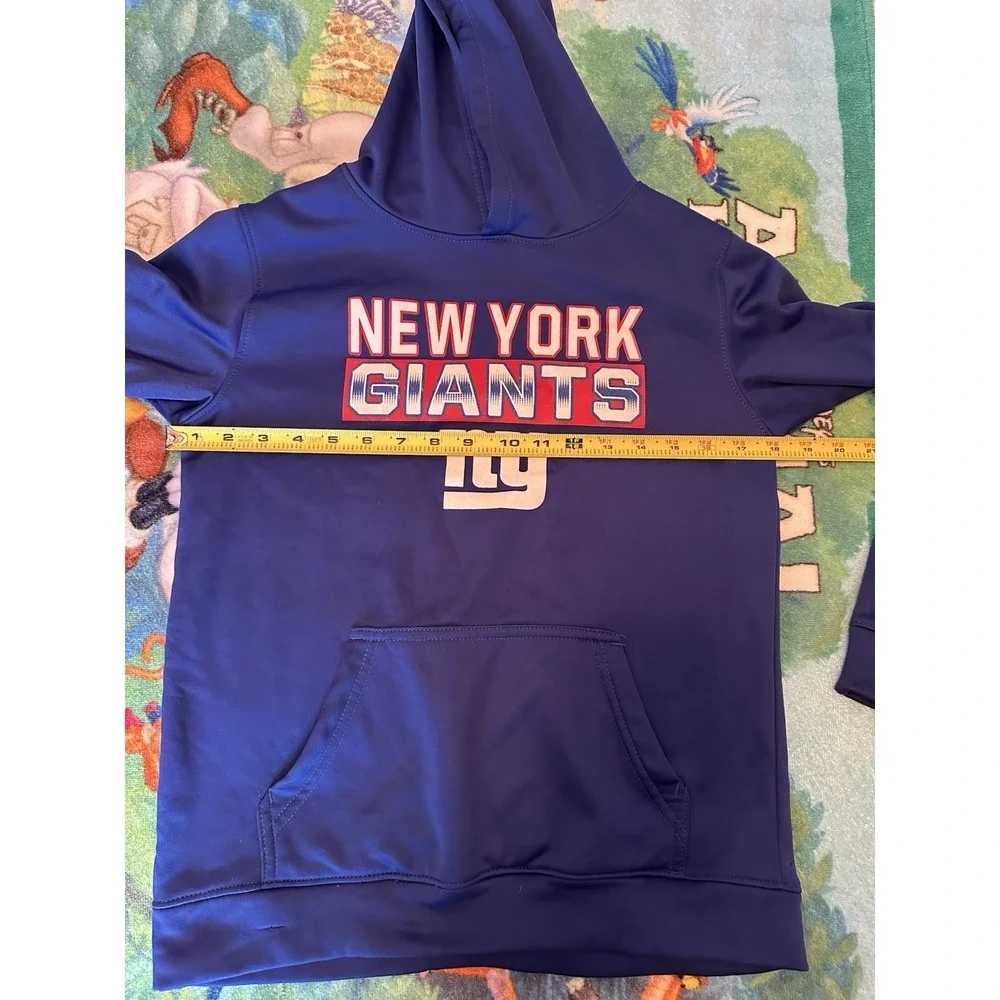 New York Giants Blue NFL Team Apparel Kids Hooded Sweatshirt Size Youth Large - Picture 9 of 9
